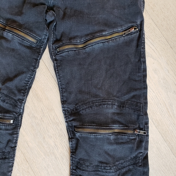 Rare True Religion Faded Black Zipper Front Skinny - Picture 4 of 10